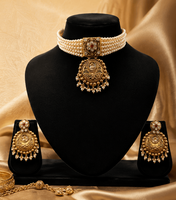 Gold jewellery displayed for cash for gold services in Sydney
